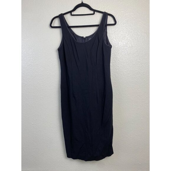 Eileen Fisher Black Sheath Dress Womens sz Small Minimalist Contemporary Neutral - Picture 1 of 14